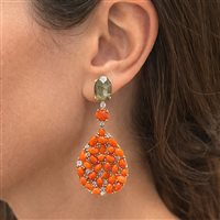 Earrings Woman in Silver Corallo CRISOR06